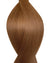 Echthaarverlängerung in Haarfarbe Helles Kastanienbraun für Keratin Bonding Extensions