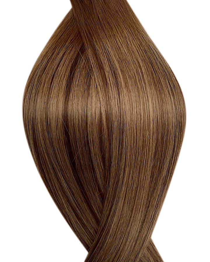 Höchste Qualitätsstufe Haartapes in Farbe Braun Dunkelblond Balayage mit dunklen Haaransatz für Tape Extensions