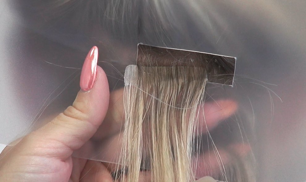 Tape Extensions entfernen Anleitung Echt Hair