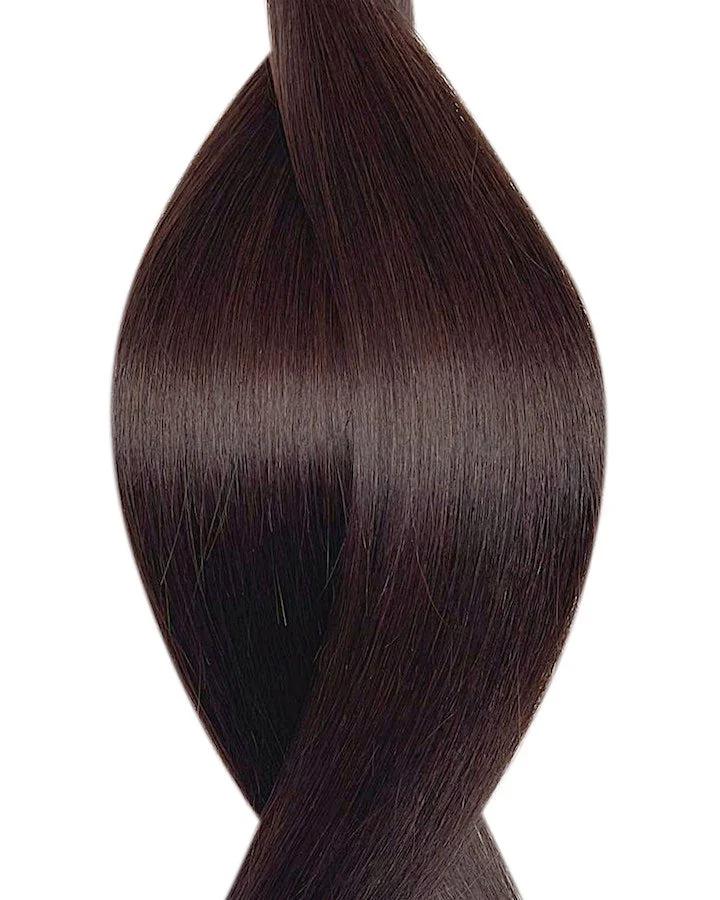 Höchste Qualitätsstufe Haartapes in Farbe Dunkelstes Braun für invisible Tape Extensions