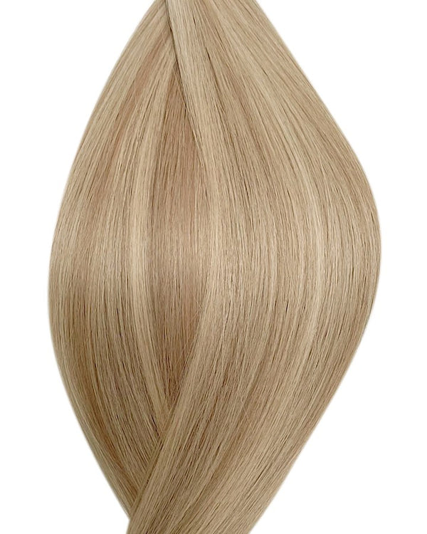 Echthaarverlängerungen 55 Cm, Keratin-U-Tip – Balayage Platinblond, 50 Strähnen, Voluminös & Natürlich