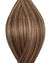Echthaarverlängerung in Haarfarbe Braun mit Hell Aschblond Balayage für Keratin Bonding Extensions