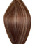 Echthaarverlängerung in Haarfarbe Braun mit Weissblond Balayage für Keratin Bonding Extensions