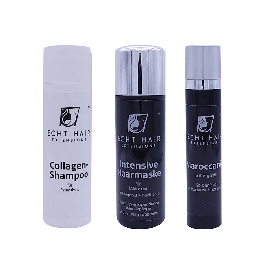 Basic Haarverlängerung Pflege Set-3 Teile