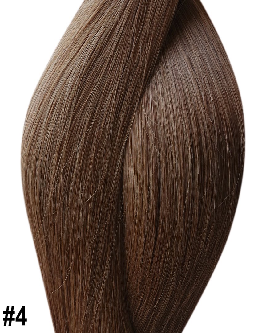 Beste Extensions in Haarfarbe Braun für Microring Technik