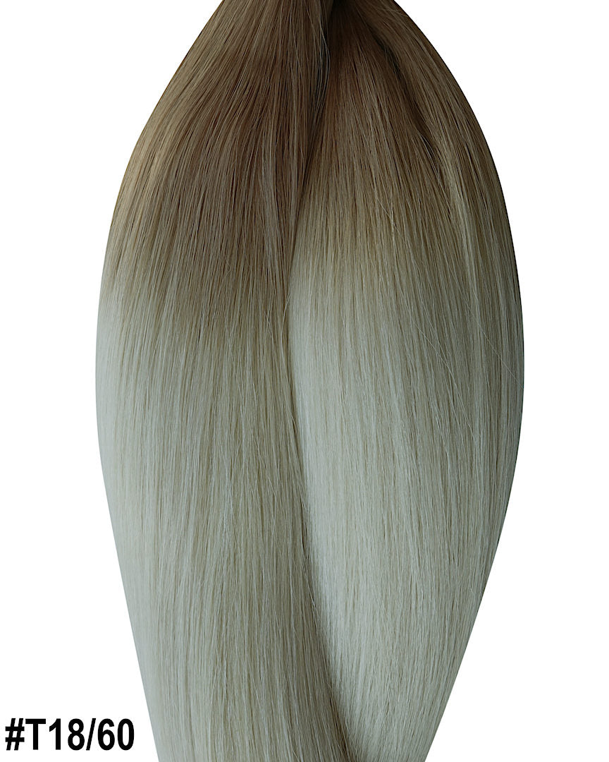 Beste Extensions in Haarfarbe Ombre Blond für Microring Technik