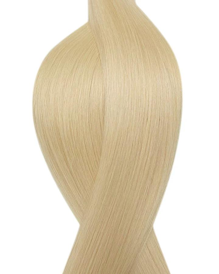 Echthaar Extensions in Haarfarbe Hell Lichtblond für Nanoring Extensions.