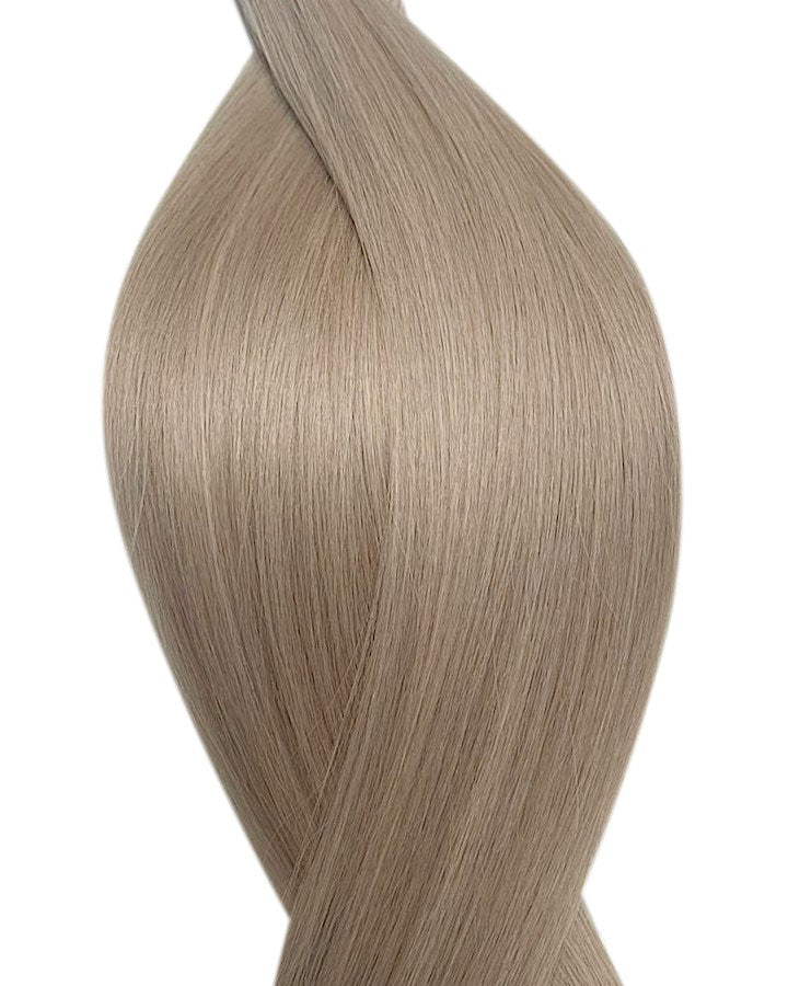 Echthaar Extensions in Haarfarbe sehr kühles Aschges Blond für Nanoring Extensions.