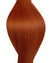 Echthaarverlängerung in Haarfarbe Kupfer für Keratin Bonding Extensions