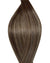 Echthaarverlängerung in Haarfarbe Aschbraun und Aschblond Balayage mit dunklen Haaransatz für Keratin Bonding Extensions