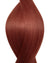 Echthaar Extensions in Haarfarbe Rotbraun für Nanoring Extensions.