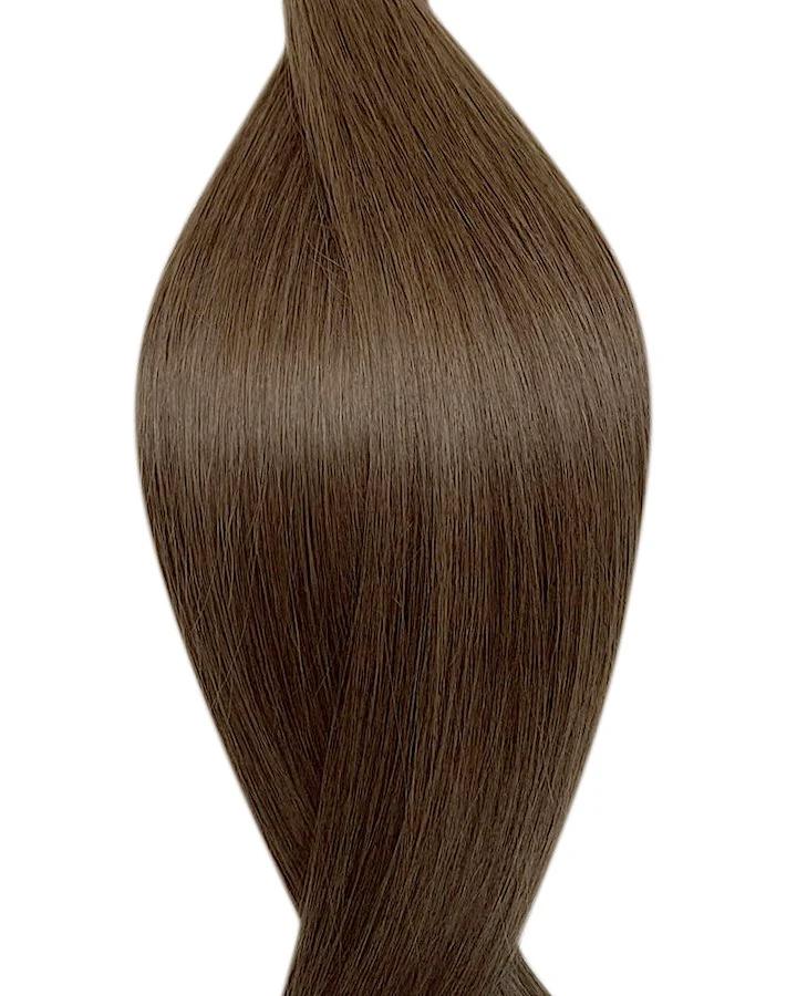 Seamless Clip in Extensions Echthaar in Farbe Aschbraun